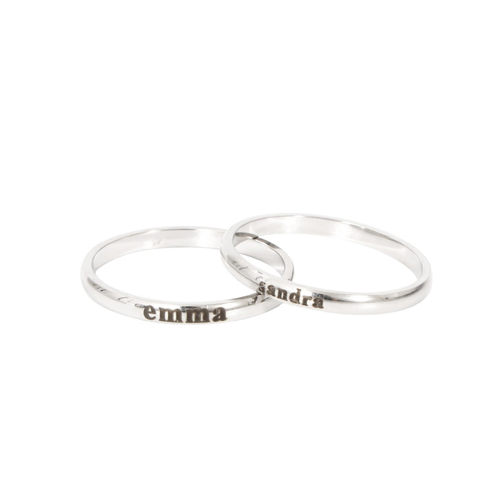 Stackable Ring - mit personalisiertem Namen