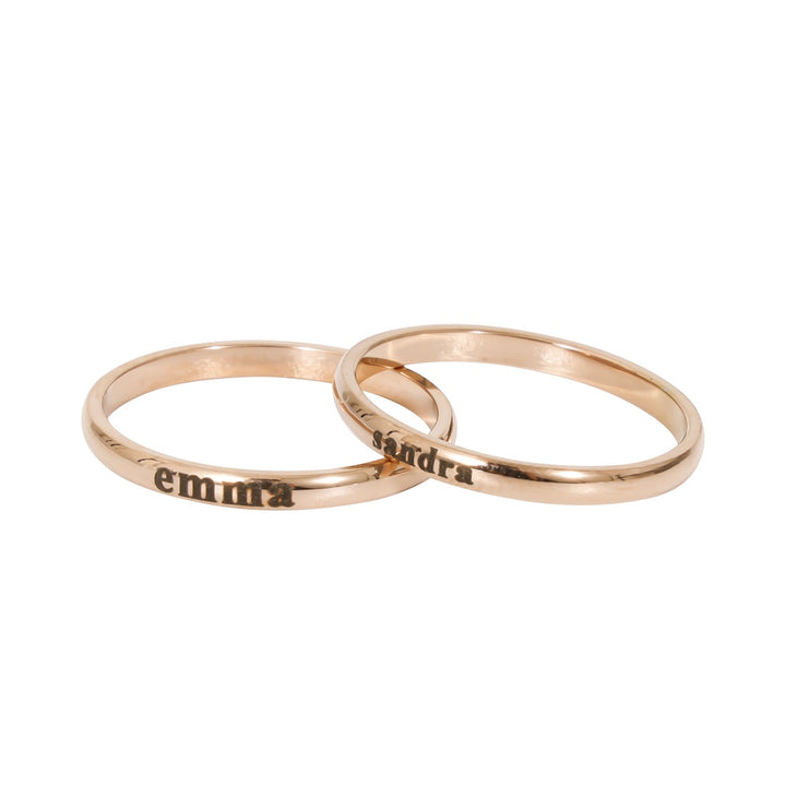 Stackable Ring - mit personalisiertem Namen