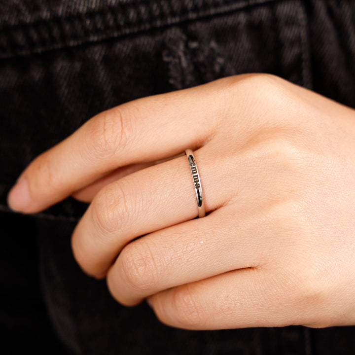 Stackable Ring - mit personalisiertem Namen