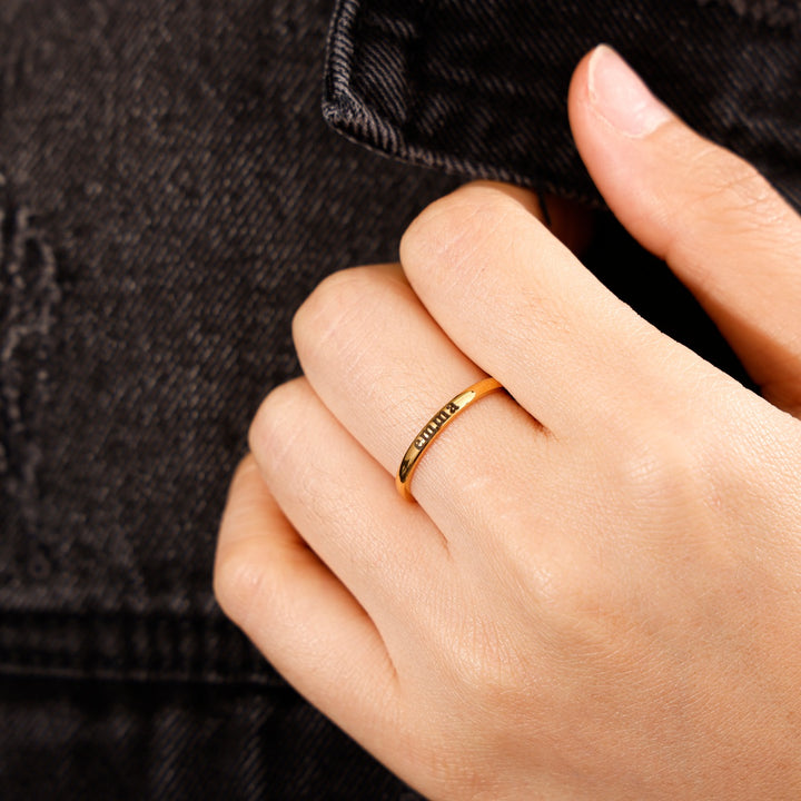 Stackable Ring - mit personalisiertem Namen