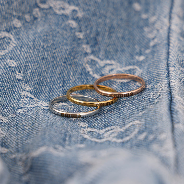 Stackable Ring - mit personalisiertem Namen