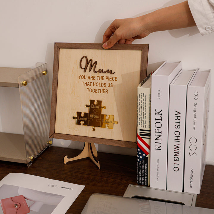 Puzzle Schild - Mama, du bist das Teil, das uns zusammenhält