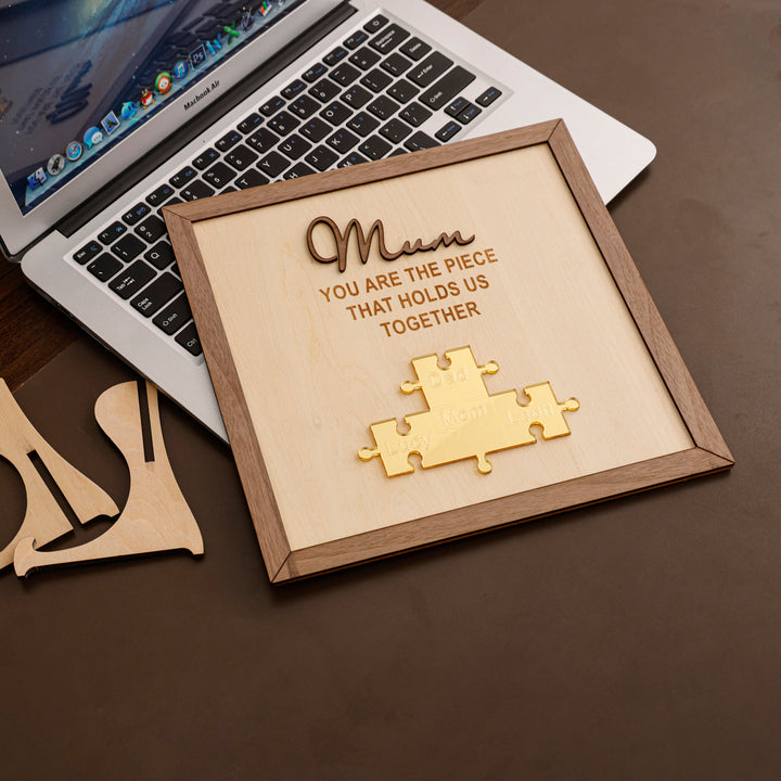 Puzzle Schild - Mama, du bist das Teil, das uns zusammenhält