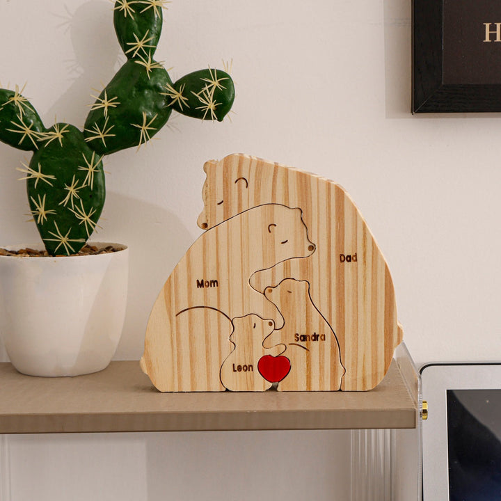 Meine Familie - Holzbärenpuzzle-Set