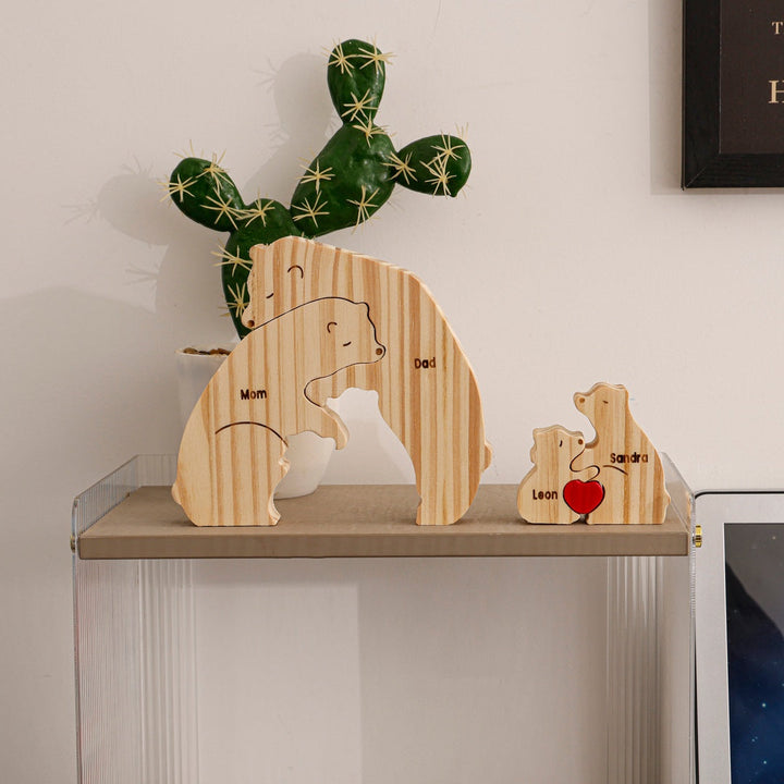 Meine Familie - Holzbärenpuzzle-Set