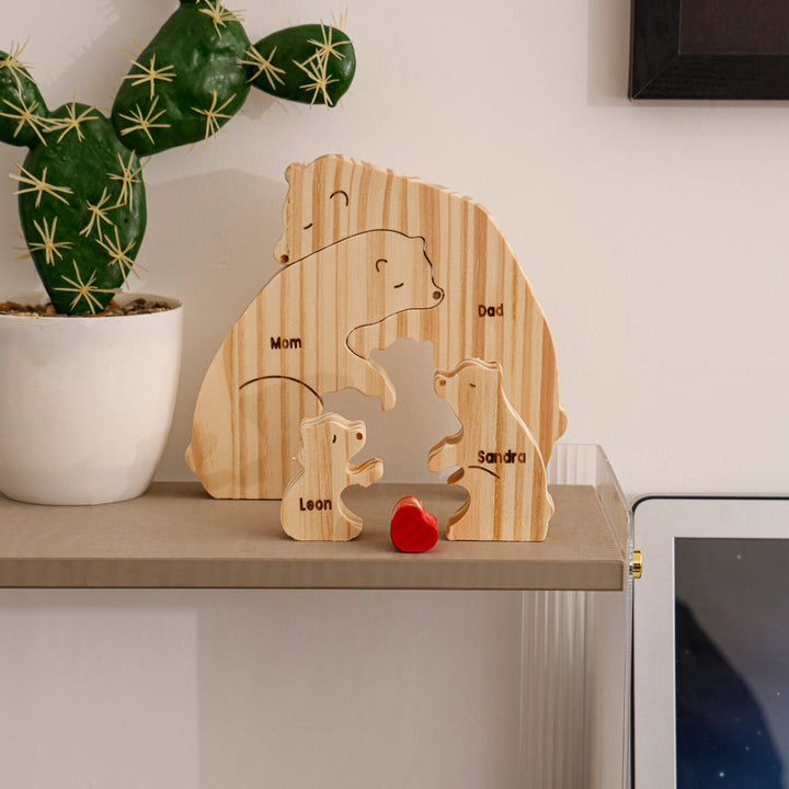 Meine Familie - Holzbärenpuzzle-Set