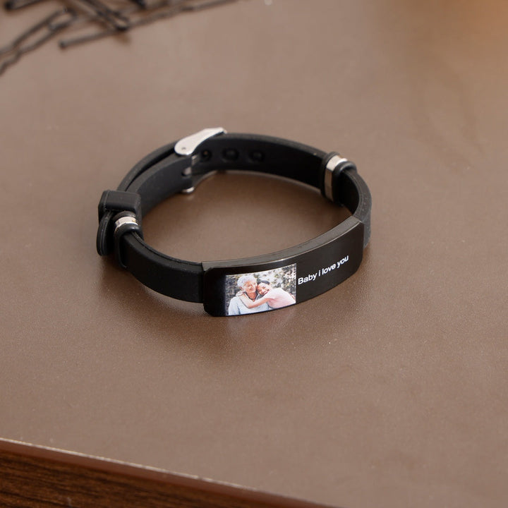 Individuelles Armband mit Fotogravur