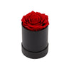 Rosenbox mit einzelner echter Rose - Rund