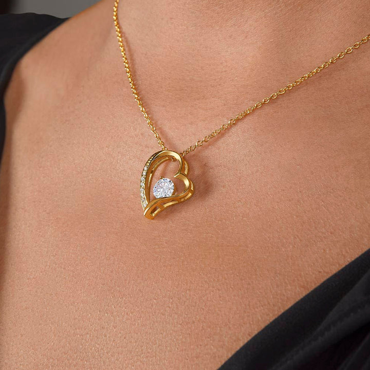14k Weißgold Halskette - Mit echter Rose - An meinen Schatz