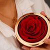 Personalisierte Halskette mit Gravur & echter Rose