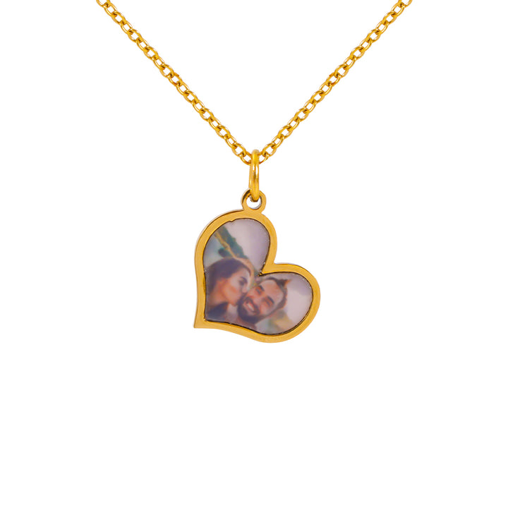 Halskette mit Personalisiertem Foto & echter Rose
