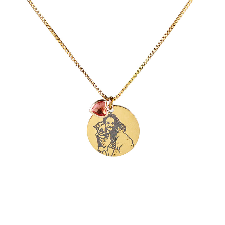 Personalisierte Foto-Halskette mit Herz