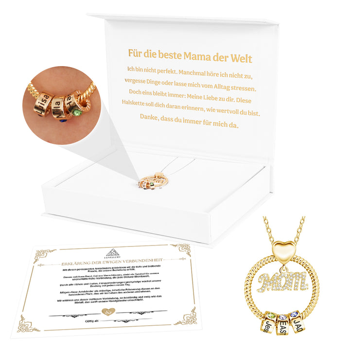 Luvellery Personalisierte Halskette - Für die beste Mama