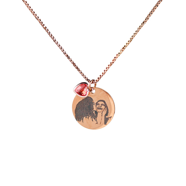 Personalisierte Foto-Halskette mit Herz