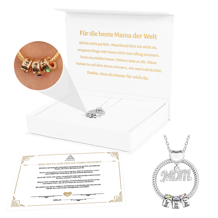 Luvellery Personalisierte Halskette - Für die beste Mama