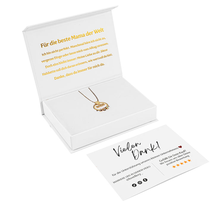 Luvellery Personalisierte Halskette - Für die beste Mama