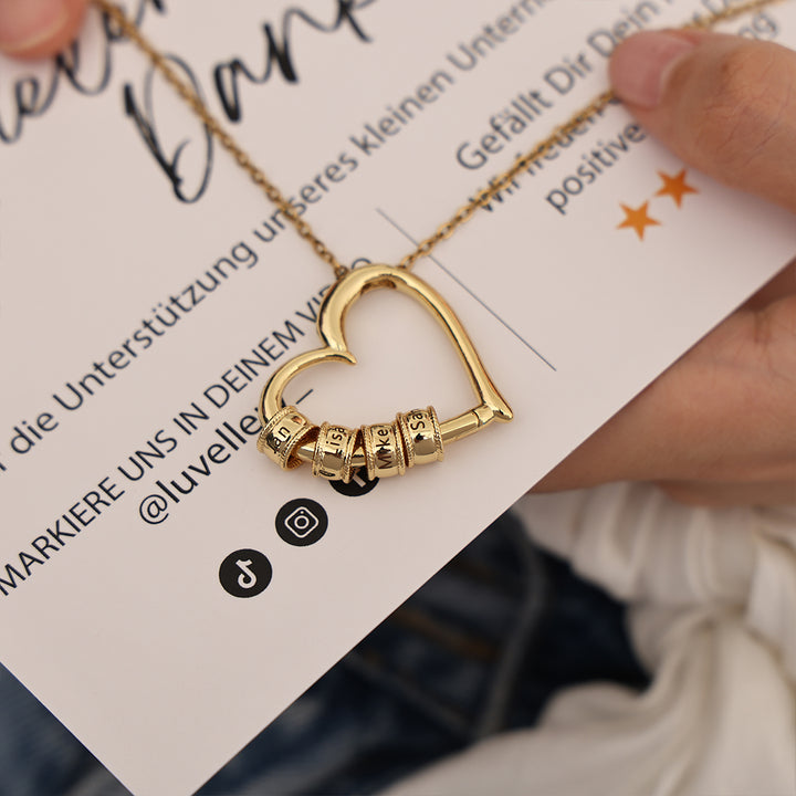 Luvellery Personalisierte Herz-Halskette - Für die beste Mama