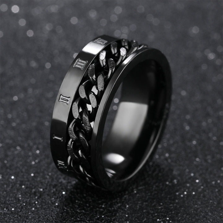 Edelstahl Ring - Römische Ziffern