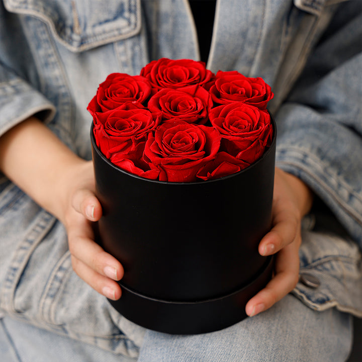 Rosen Bouquet Box mit echten Rosen - Lux