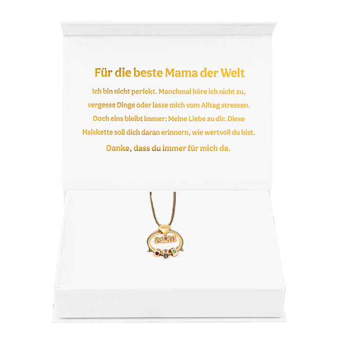 Luvellery Personalisierte Halskette - Für die beste Mama