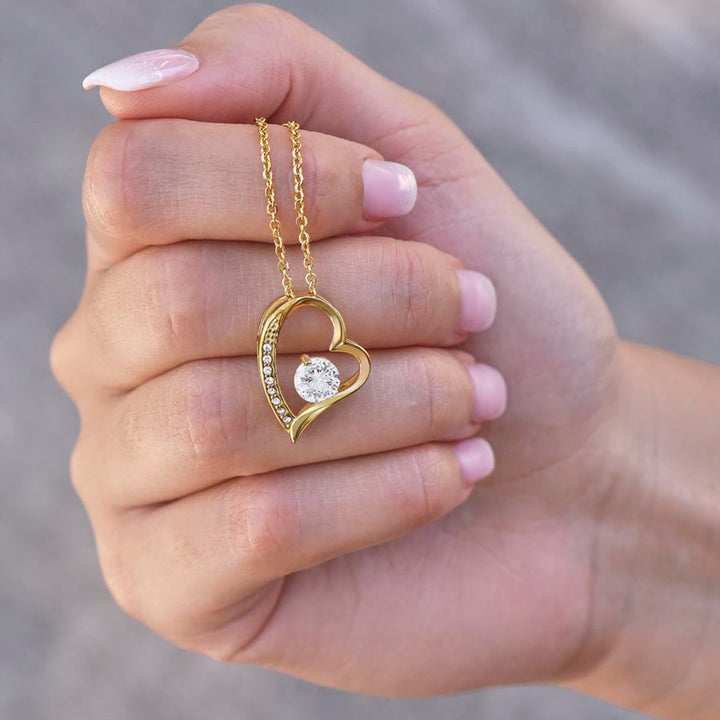 14k Weißgold Halskette - Mit echter Rose - An meinen Schatz