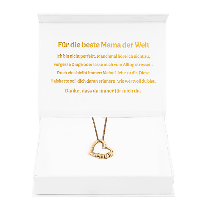 Luvellery Personalisierte Herz-Halskette - Für die beste Mama