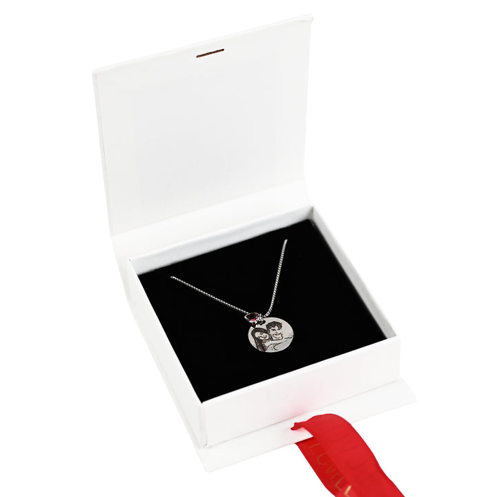 Personalisierte Foto-Halskette mit Herz