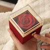 14k Weißgold Halskette mit echter Rose - An meine Mama