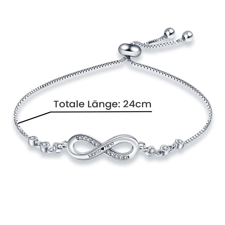 Luvellery Personalisierte Armbänder mit Gravur - Endlose Liebe