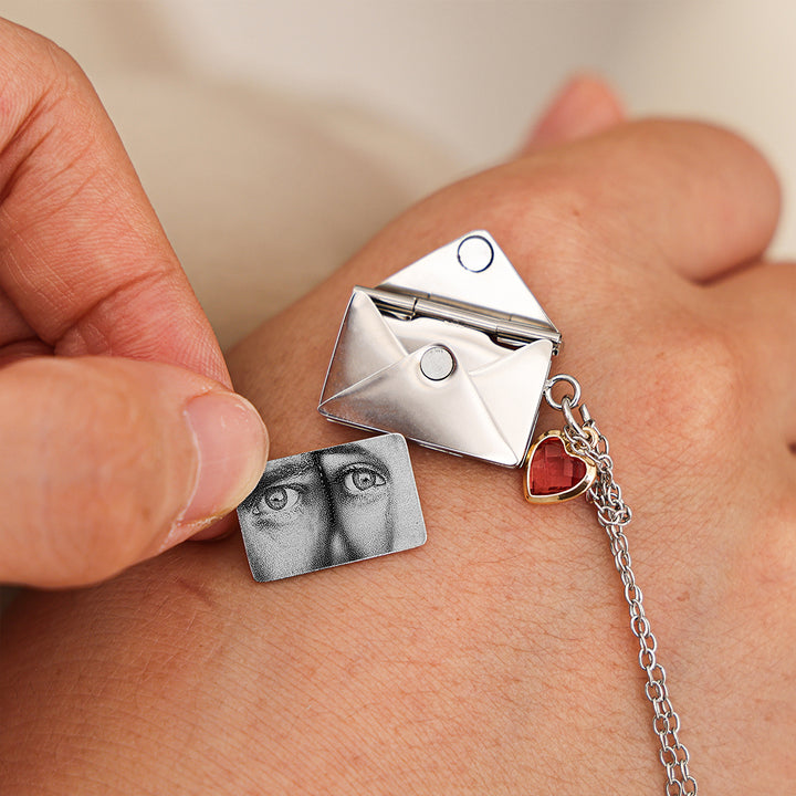 Personalisierte Halskette mit verstecktem Foto