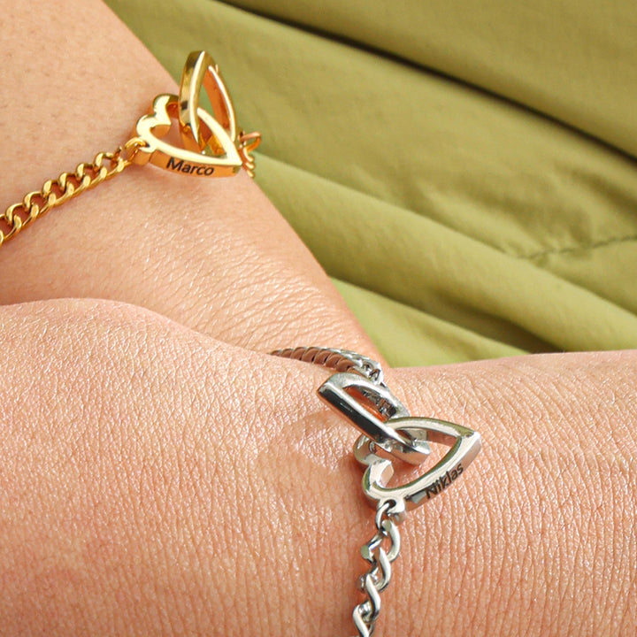Luvellery Personalisierte Permanent-Armbänder mit Gravur