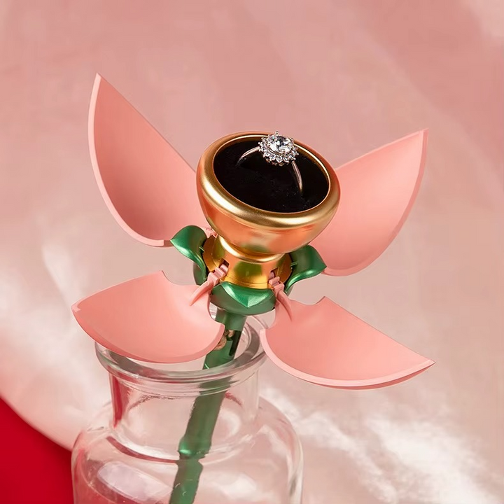 Rosenüberraschung - Personalisierte Doppelherz-Halskette mit Namen