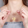 Halskette mit geheimer Nachricht - I love you - Echte Rose