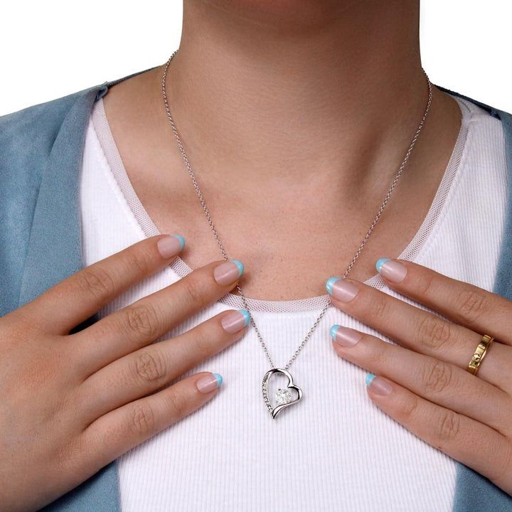 Sterling Silber Halskette - Mit echter Rose - Schwiegermutter