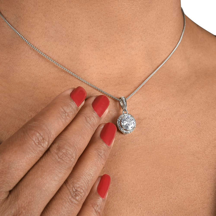 Sterling Silber Halskette mit Rosen Geschenkbox - An meine Stiefmutter