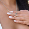 Sterling Silber Halskette - Mit echter Rose - Geliebte Mutter