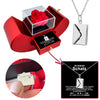 Halskette mit geheimer Nachricht - I love you - Echte Rose