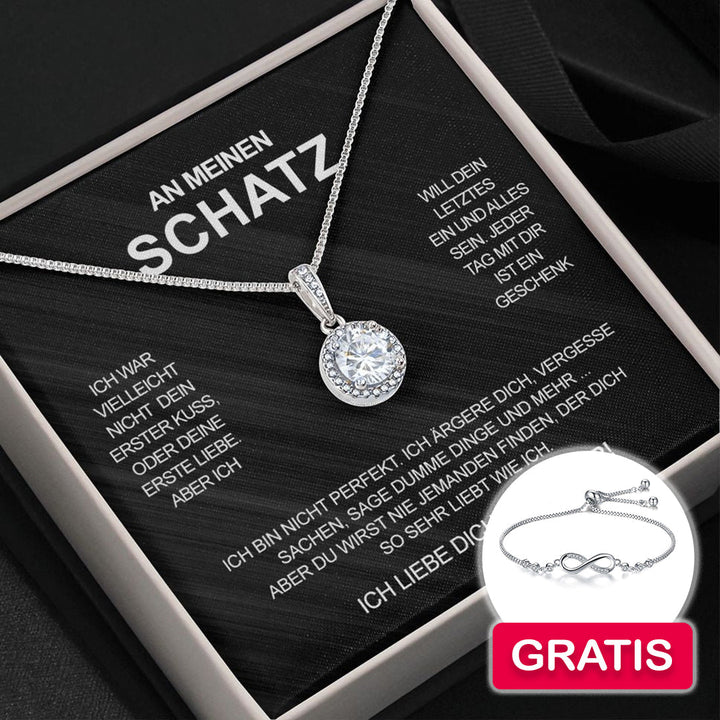 Sterling Silber Halskette Schatz + Armband GRATIS
