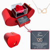 Sterling Silber Halskette - Mit echter Rose - Geliebte Mutter