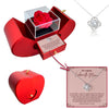Sterling Silber Halskette - Mit echter Rose - Liebevolle Mutter