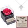 Sterling Silber Halskette mit Rosen Geschenkbox - An meine Mommy