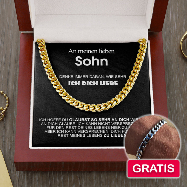 Cuban Chain an meinen Sohn + Cuban Armband GRATIS