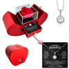 Sterling Silber Halskette - Mit echter Rose - An meinen Schatz