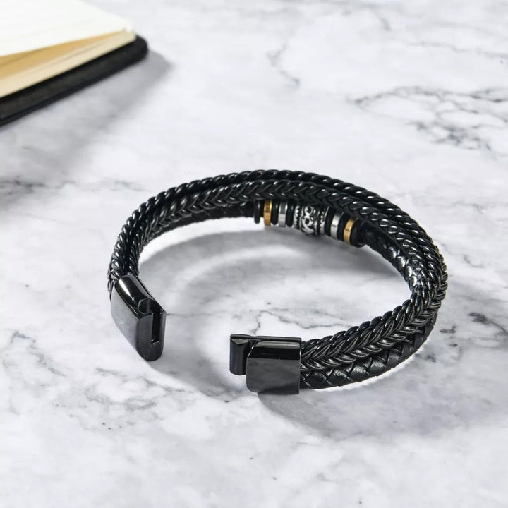 Luxus Leder Armband - An meinen geliebten Sohn