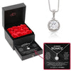 Sterling Silber Halskette mit Rosenbox - An meinen Schatz
