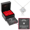 Sterling Silber Halskette mit Rosenbox - An meinen Schatz