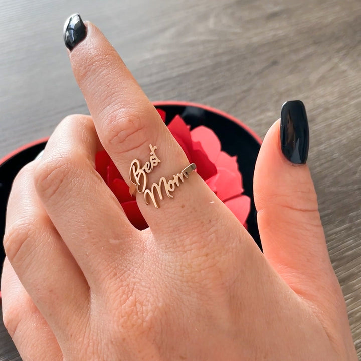 Sterling Silber Ring mit Rosenbox - Best Mom