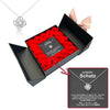 Sterling Silber Halskette - Luxus Rosenbox - An meinen Schatz