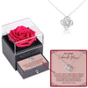 Sterling Silber Halskette mit Rosen Geschenkbox - Liebevolle Mama