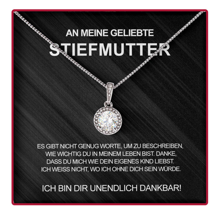 Sterling Silber Halskette mit Rosen Geschenkbox - An meine Stiefmutter